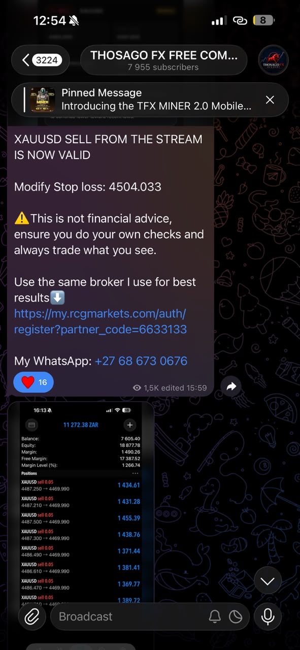 Thosago Fx Free Telegram community signals preview
